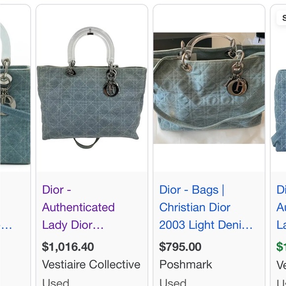 Vintage Dior Denim Handbag - Picture 7 of 7